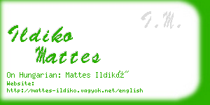 ildiko mattes business card